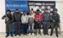 Golpe al GAO Clan del Golfo: tres capturados en Santander y Cundinamarca por extorsión y homicidio 