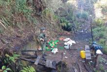 Tropas del Ejército Nacional hicieron el cierre técnico de 22 bocaminas de minería ilegal en los Farallones de Cali