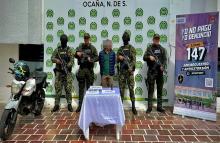 Gaula Militar captura a alias 'Pineda', señalado de ser el cabecilla principal del Grupo Delincuencial Organizado 'Los Pelusos', en Ocaña, Norte de Santander