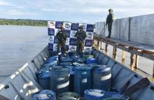 Incautación 5.470 galones de gasolina en Pizarro - Chocó. 