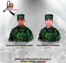 Honor y gloria a los soldados asesinados por el GAO Clan del Golfo en Antioquia