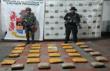 Ejército y Policía incautan marihuana transportada mediante modalidad de encomienda