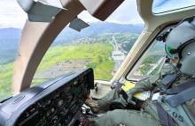 Helicópteros custodian regreso de turistas al cierre de Semana Santa