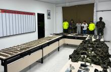 Abundante material de guerra incautado que pertenecería al GAO residual ‘Franco Benavides’ y dos capturados deja operación militar en Nariño