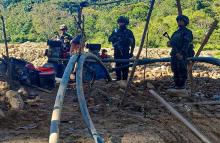 Continúan las operaciones militares contra la minería ilegal en la subregión Oriente de Antioquia: Ejército intervino cuatro zonas de extracción de oro