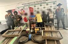 Ejército Nacional capturó a cinco personas por explotación ilegal de oro en zona rural de Suárez
