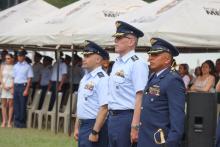 Comando Aéreo de Combate N°4 recibe con honores a su nuevo comandante