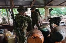 Ejército Nacional ubica laboratorio para el procesamiento de pasta base de coca en Guaviare