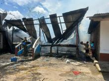 Armada de Colombia brindó apoyo a comunidad durante incendio en el Putumayo