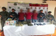 Capturado cabecilla y tres integrantes de las redes de apoyo al terrorismo del GAO residual, frente 57 'Yaír Bermúdez'   