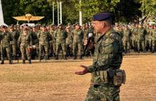 Brigadier general Federico Alberto Mejía Torres se dirigió a las tropas del Fuerte Militar de Tolemaida