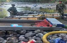 Ejército Nacional golpea la minería ilegal en el departamento de Caldas
