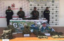 Ejército Nacional ubica depósito ilegal del GAO residual, frente 'Ismael Ruiz' en Planadas, Tolima