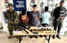 En Buenaventura, Armada de Colombia incauta material de guerra, recupera dos menores y captura a presunto integrante del GAOR ‘Jaime Martínez’