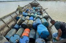 En el Cauca, Armada de Colombia incautó más de 10 mil galones de combustible transportados ilegalmente