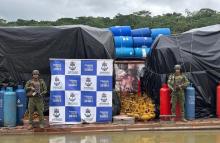 Armada de Colombia neutraliza nueve unidades de minería ilegal en Guainía mediante operaciones fluviales