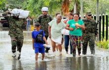 Ingenieros Militares avanzan en labores de protección y evacuación, tras emergencia invernal en el país