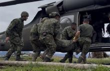 Evacuaciones aeromédicas permitieron trasladar a soldados heridos en el Cauca hasta Cali