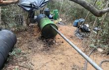 Ejército Nacional ubica y desmantela laboratorio para el procesamiento de clorhidrato de cocaína en Tibú, Norte de Santander