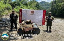 Ejército Nacional asesta golpe a la minería ilegal en el departamento de Caldas y protege el río Punío