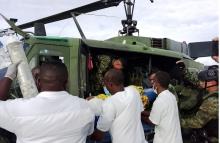 Ejército Nacional realizó la evacuación humanitaria de cuatro menores afectados por un área minada en Olaya Herrera, Nariño
