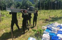 Ejército Nacional capturó a cuatro sujetos por explotación ilícita de oro en zona rural de Mariquita, Tolima