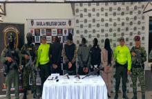 Capturados en Popayán cinco presuntos integrantes de estructura delincuencial señalada de afectar la seguridad en la vía Panamericana