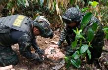 Tropas del Ejército desmantelaron depósito ilegal con material explosivo en zona rural de Putumayo