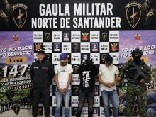 Tropas del Gaula Militar rescataron a una mujer y capturaron a tres presuntos integrantes del grupo residual Estructura 33 en Norte de Santander