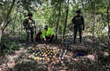 Ejército Nacional evita acciones terroristas, tras la destrucción de depósito ilegal con explosivos en el Huila