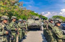 Ejército Nacional desplegó más de 6.500 soldados y vehículos blindados LAV para fortalecer la seguridad durante la jornada electoral en el Valle del Cauca