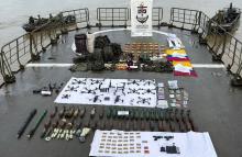 En el Cauca, Armada de Colombia incautados 13 drones, 350 kilogramos de explosivos y material de guerra del GAOR ‘Jaime Martínez’