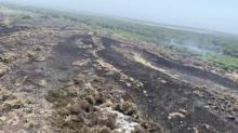 Apoyada desde el aire la atención de la emergencia en la Vía Parque Isla Salamanca