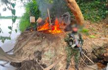 Ejército Nacional interviene unidades de producción minera ilegal del grupo armado Cartel del Clan del Golfo en el Magdalena Medio