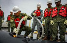 Armada de Colombia fortalece capacidades para la respuesta a derrame de hidrocarburos en el caribe colombiano