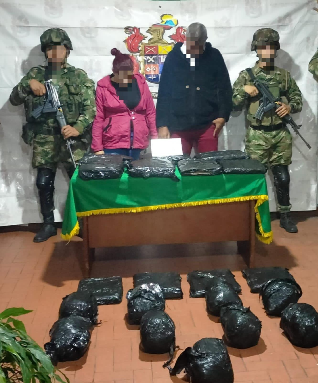 El Ejército Nacional en el Quindío inicia el 2024 con la incautación de más de 24 kilos de marihuana