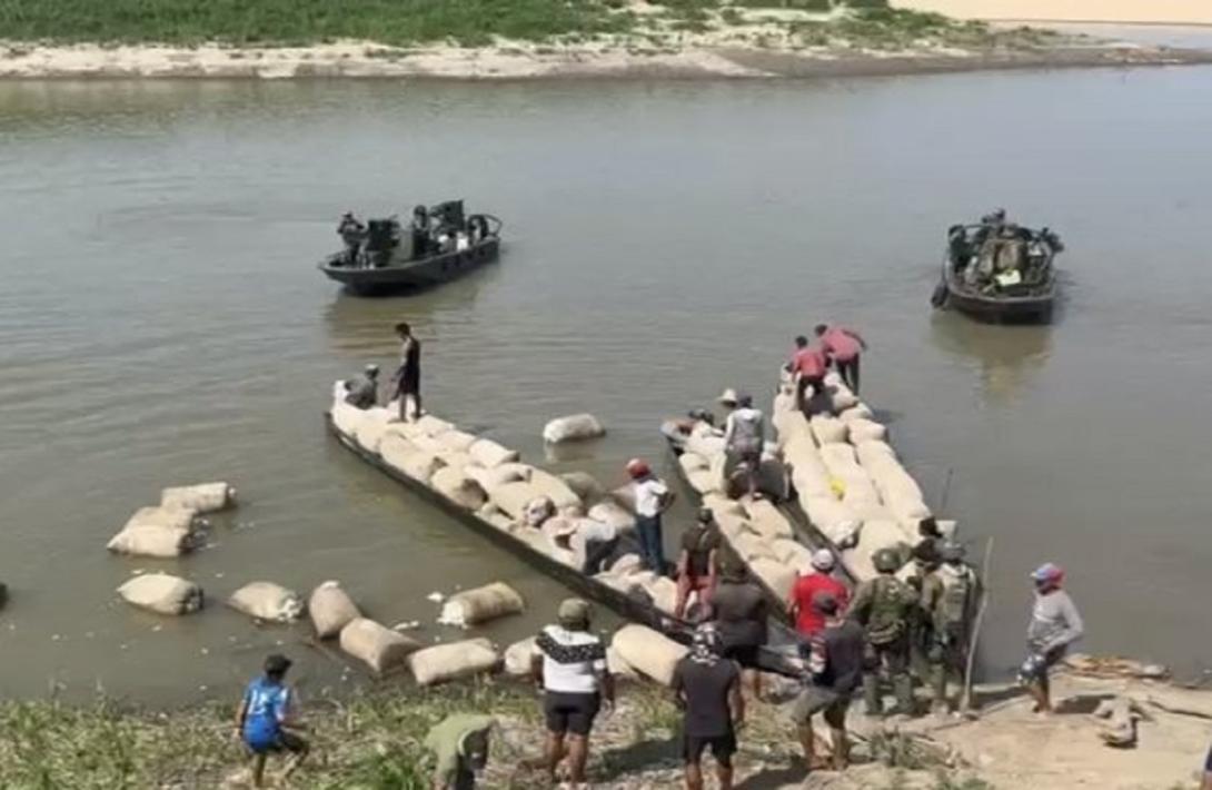 Armada de Colombia incautó cerca de 2.8 toneladas de algodón