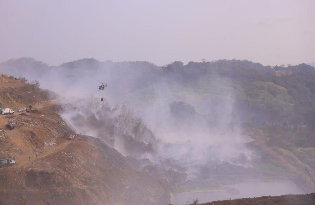 Colombia apoya extinción de incendio que se presenta en el Relleno Sanitario de Cerro Patacón de Panamá