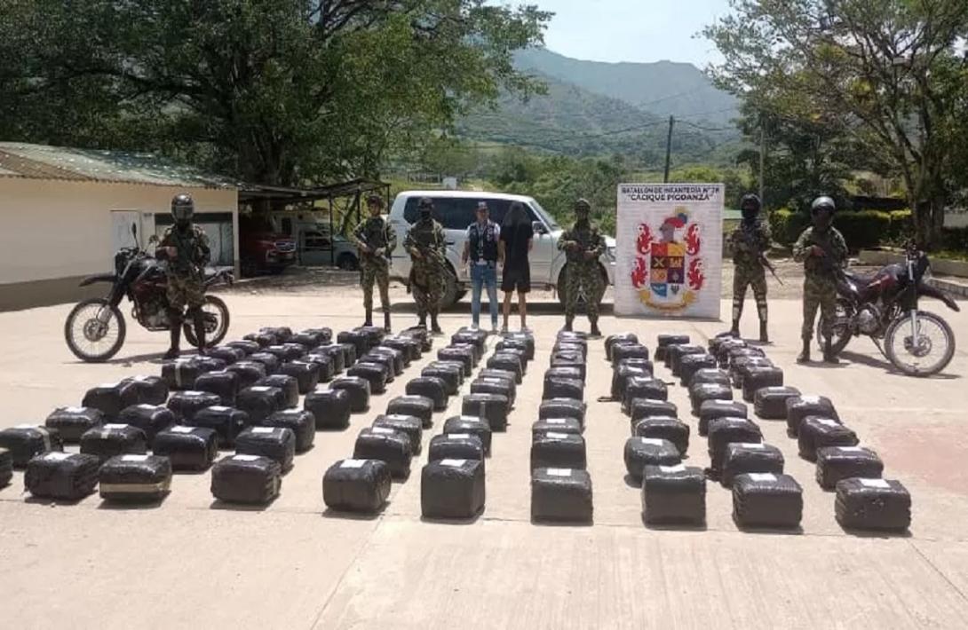Ejército Nacional incautó más de media tonelada de marihuana en Paicol, Huila