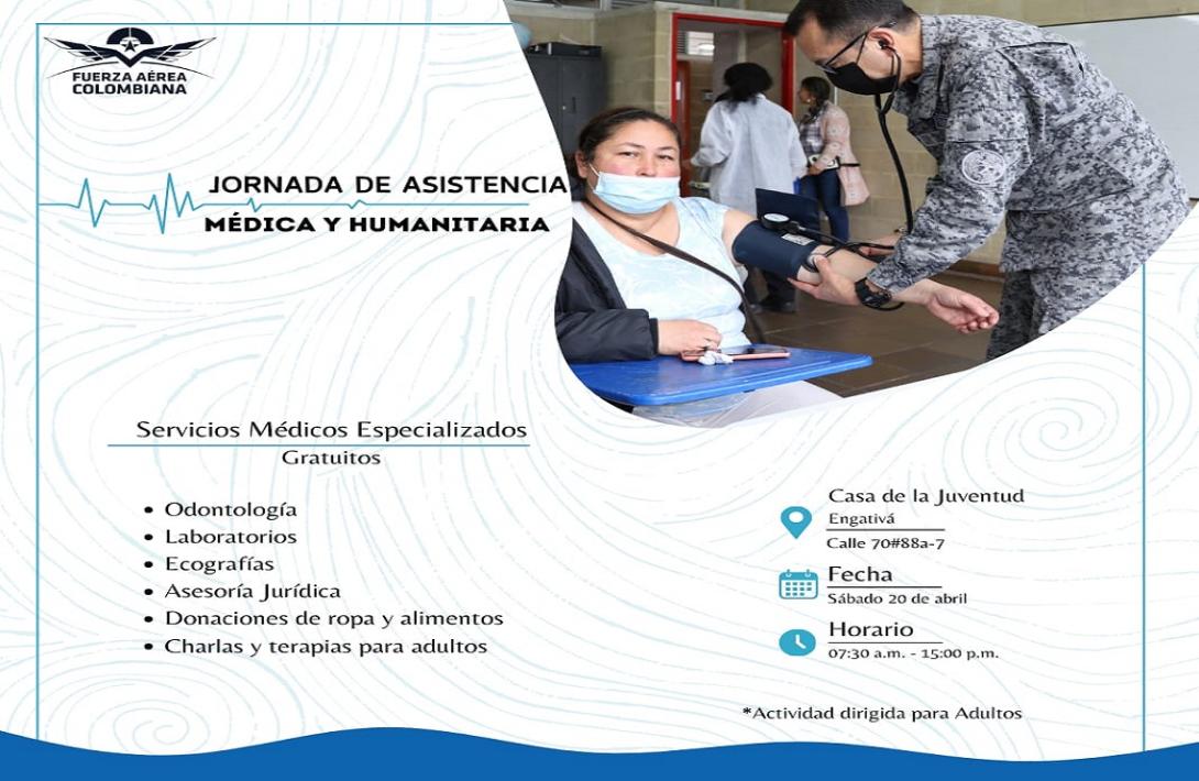 Asistencia médica gratuita en la localidad de Engativá en Bogotá realizará la Fuerza Aérea Colombiana