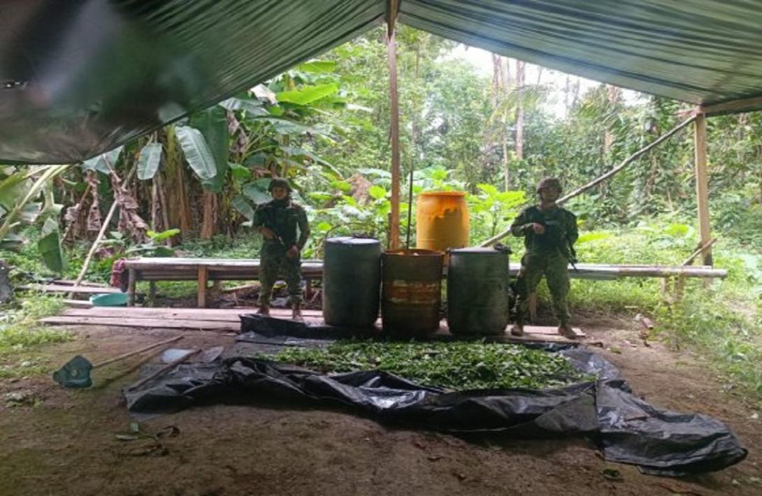 Desmantelado tres laboratorios para el procesamiento de pasta base de coca en Nariño