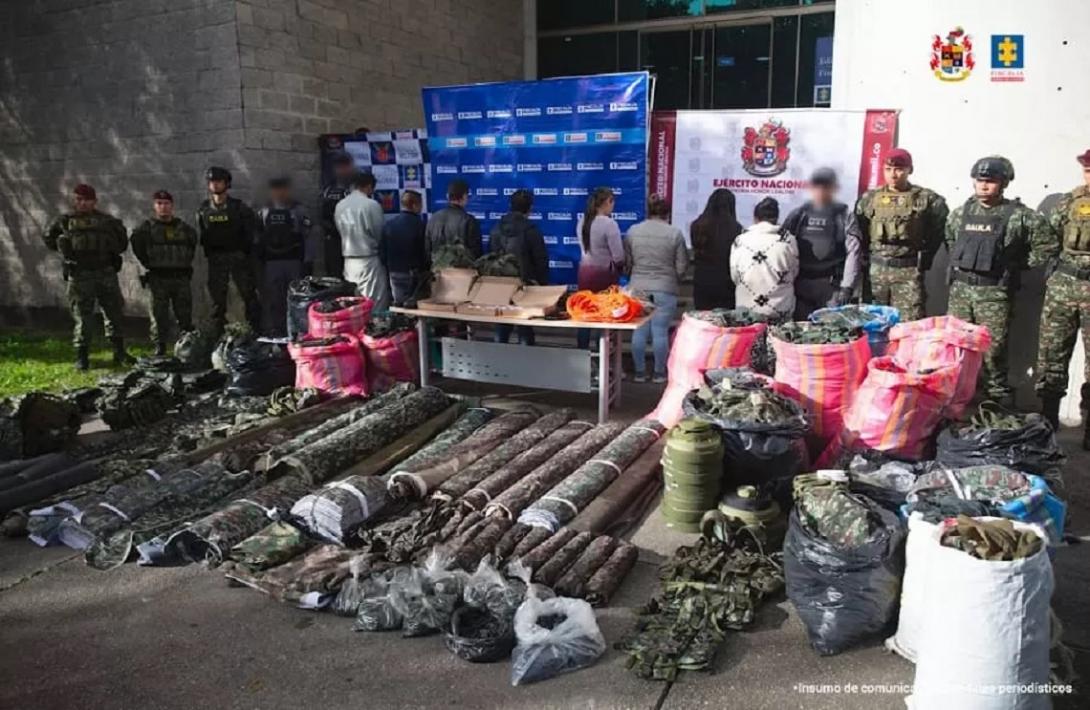 Ejército y Fiscalía desarticulan red de tráfico de armas, municiones, explosivos y material de intendencia