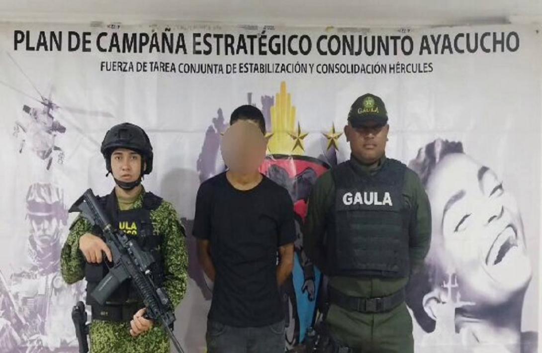 Capturado alias ‘El Flaco", presunto extorsionista del GAO residual ‘Alfonso Cano’