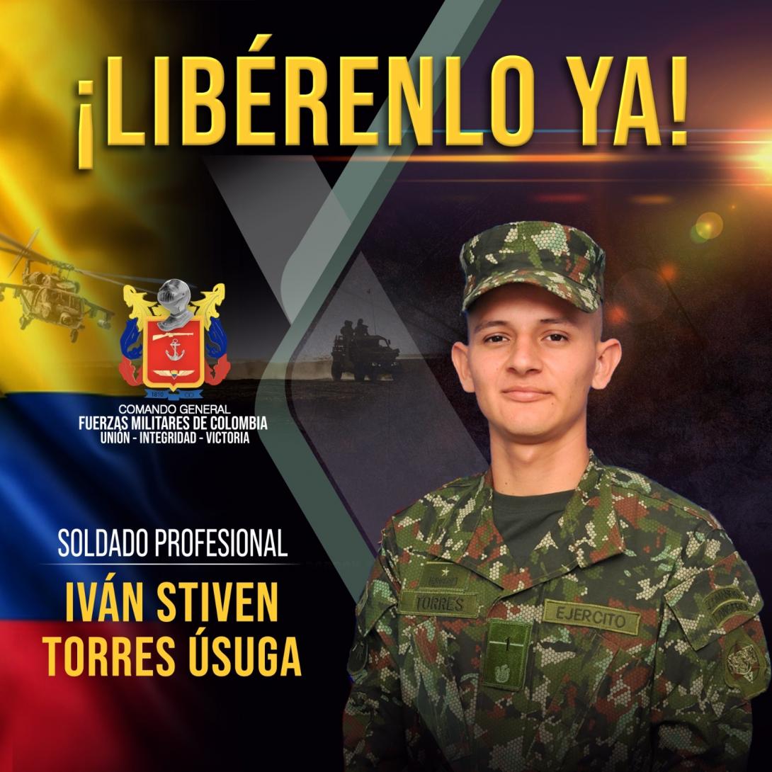 Soldado Profesional Iván Stiven Torres Úsuga secuestrado por el GAO Eln 