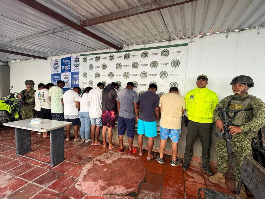 En los departamentos de Bolívar y Atlántico, capturados 10 presuntos integrantes del Clan del Golfo