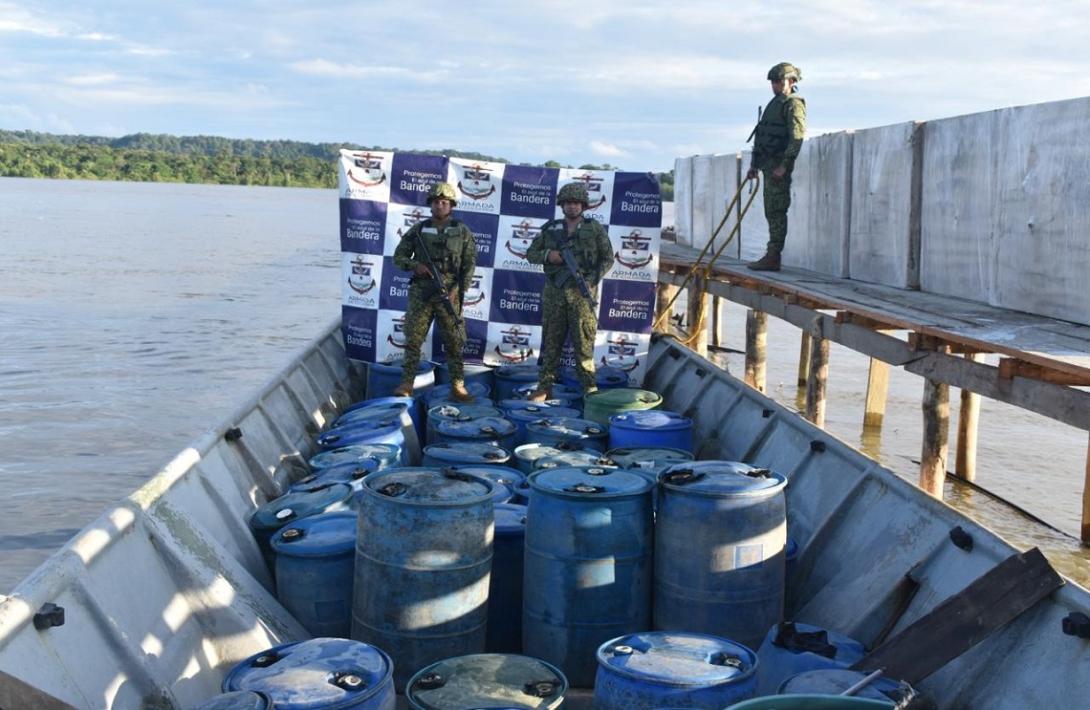 Incautación 5.470 galones de gasolina en Pizarro - Chocó. 