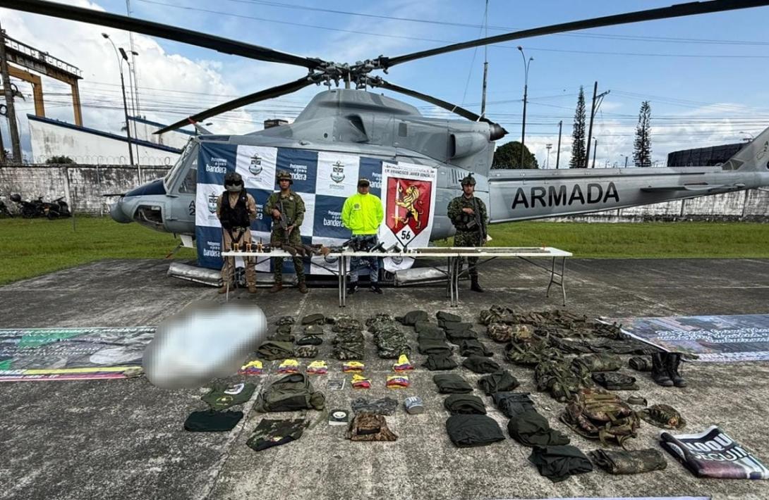 En combate: incautado material de guerra de las disidencias de las Farc