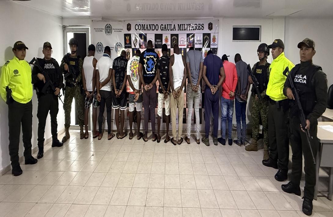 Capturados 11 extorsionistas, presuntos integrantes del GAO residual ‘Alfonso Cano’