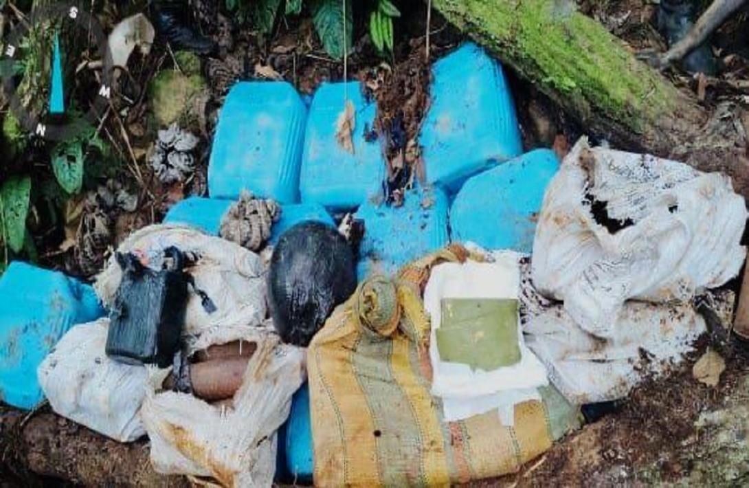 Ejército Nacional neutralizó cerca de una tonelada de explosivos y diferentes artefactos de fabricación casera en El Tarra, Norte de Santander