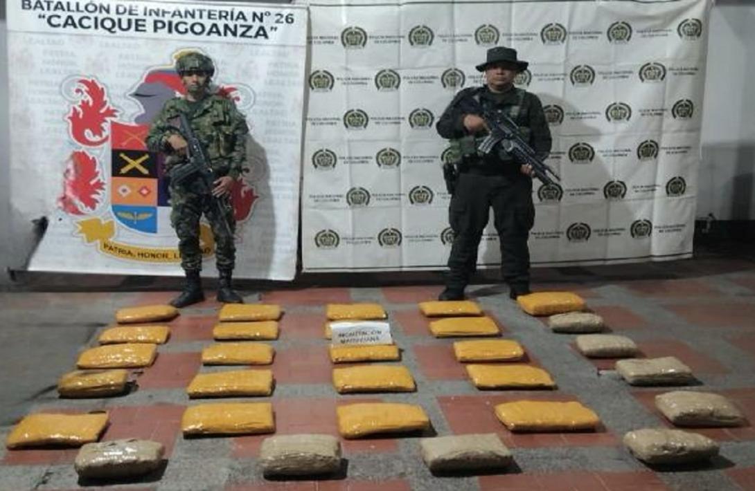 Ejército y Policía incautan marihuana transportada mediante modalidad de encomienda